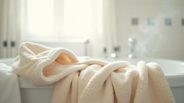 Le confort d'un peignoir à capuche après la douche